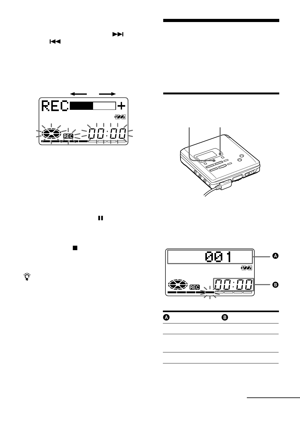 Anzeigen der restdauer oder der aufnahmeposition, Am recorder | Sony MZ-R55 User Manual | Page 99 / 208