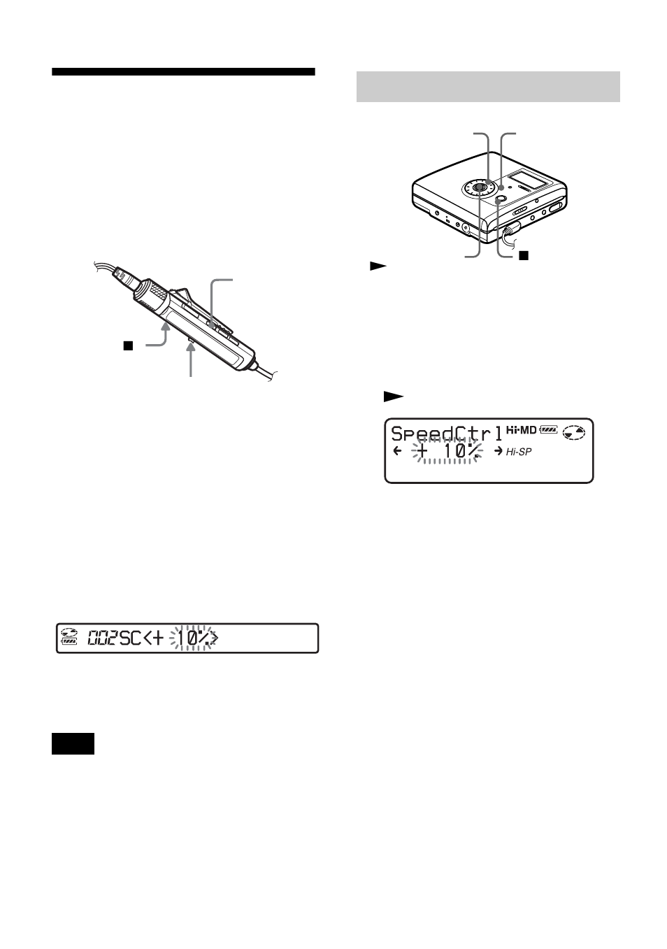 Changing playback speed (speed control), On the recorder, 56 changing playback speed (speed control) | Sony MZ-NH900 User Manual | Page 56 / 136