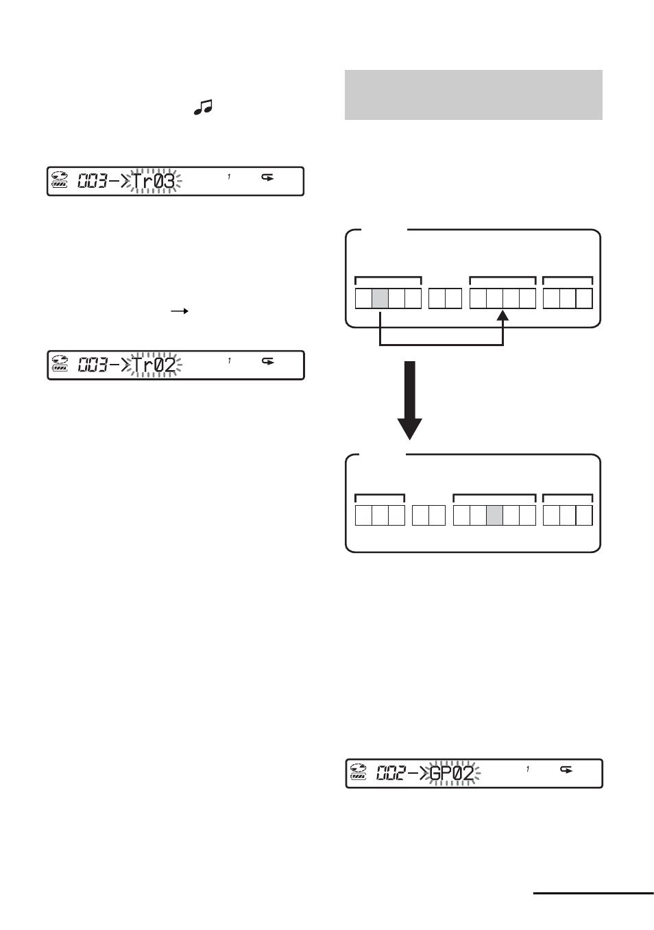 Moving a track in a disc with group setting | Sony MZ-NH900 User Manual | Page 65 / 136