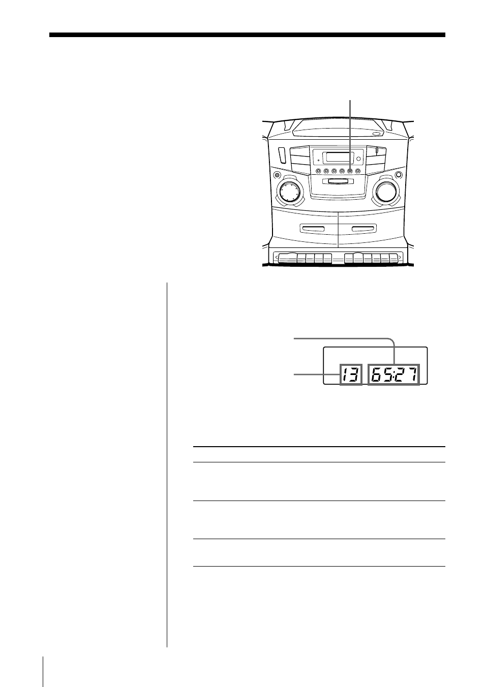 Using the display | Sony CFD-ZW755 User Manual | Page 12 / 36