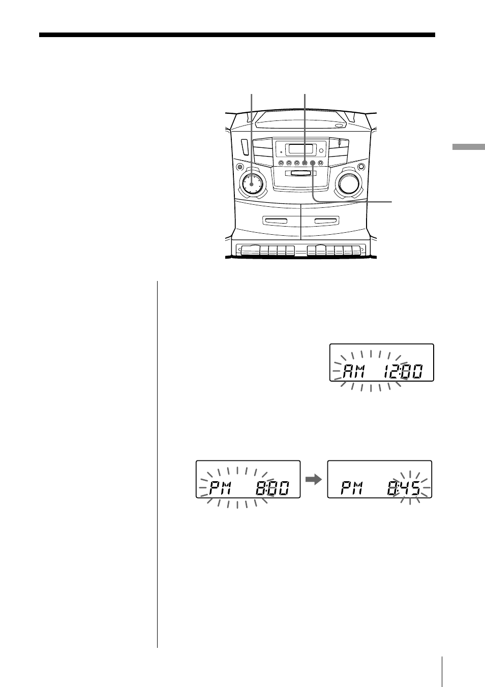 Setting the clock | Sony CFD-ZW755 User Manual | Page 21 / 36