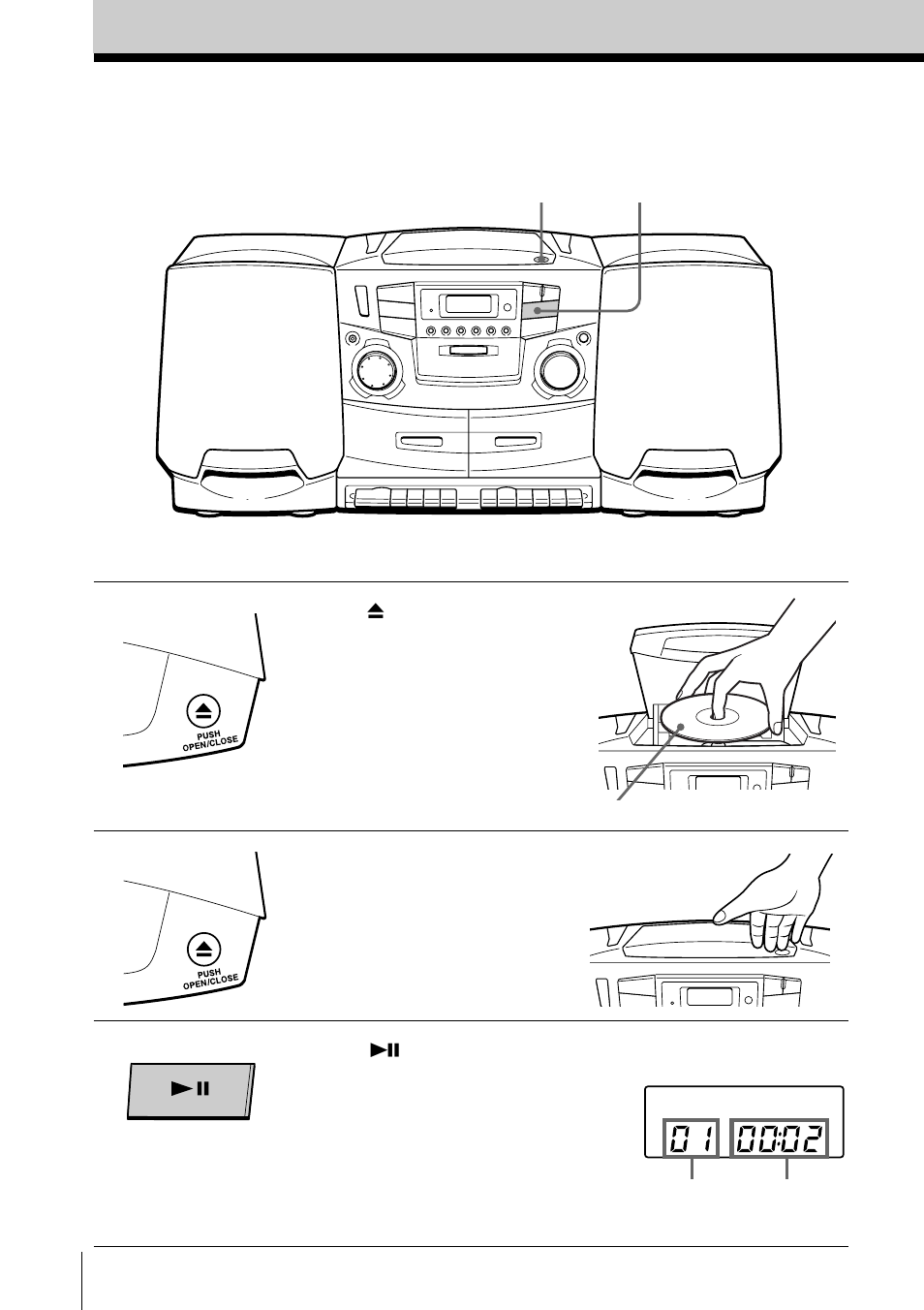 Playing a cd | Sony CFD-ZW755 User Manual | Page 4 / 36