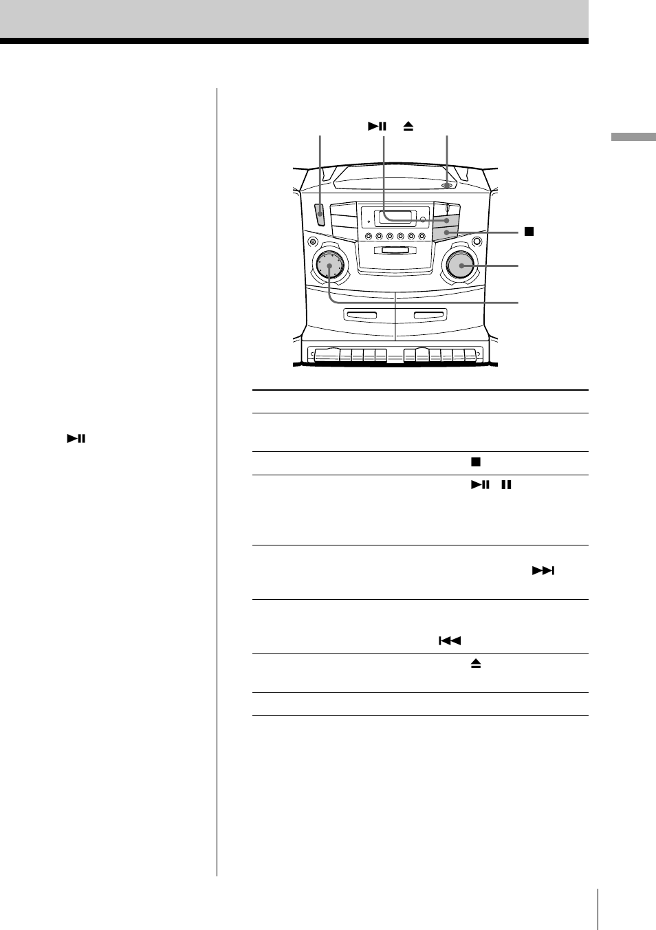 Basic operations 5 | Sony CFD-ZW755 User Manual | Page 5 / 36