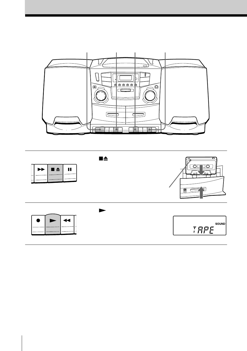 Playing a tape | Sony CFD-ZW755 User Manual | Page 8 / 36