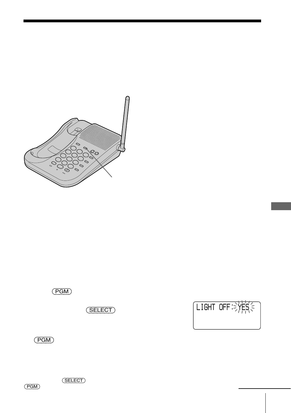 Using voice mail service, If you have messages, Light off: yes | Sony spp-n1025 User Manual | Page 47 / 60