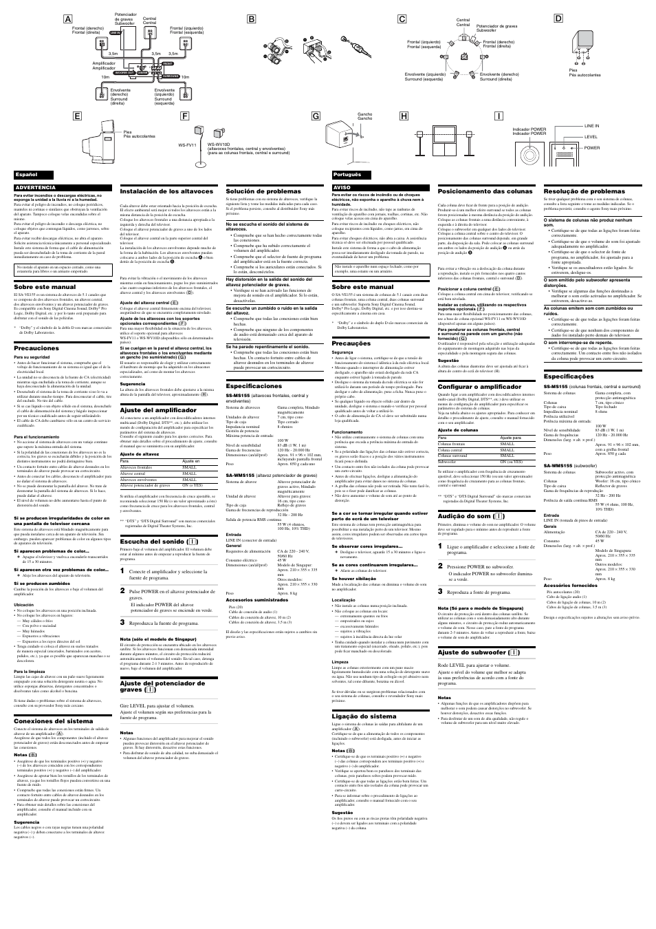 Sony SA-WMS155 User Manual | Page 2 / 2