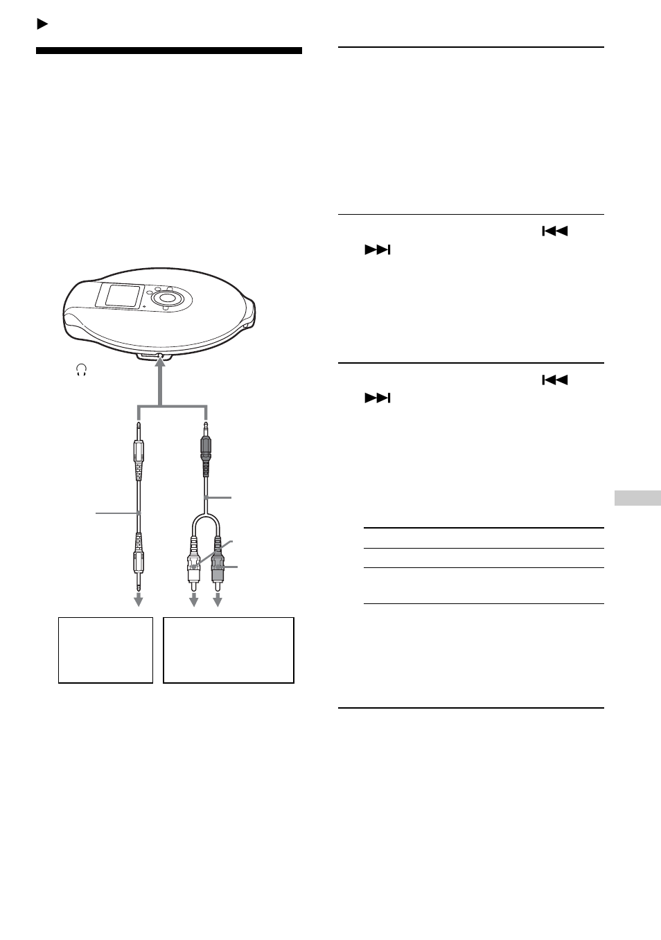 Connecting your cd player, Connecting a stereo system | Sony Model D-NE900 User Manual | Page 31 / 44