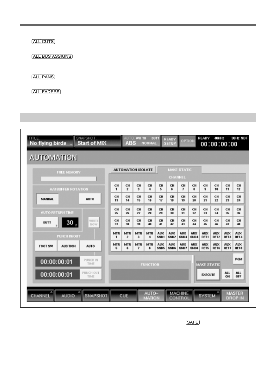Footswitch, audition & auto | Sony DMX-R100 User Manual | Page 27 / 34