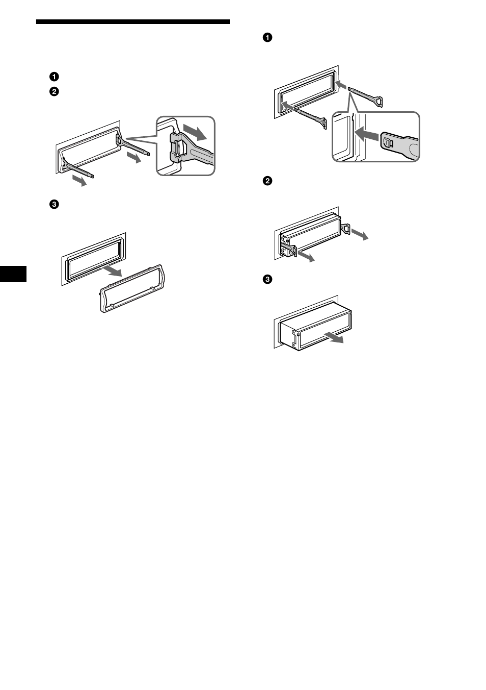 Removing the unit, 14 removing the unit | Sony CDX-L490X User Manual | Page 14 / 52