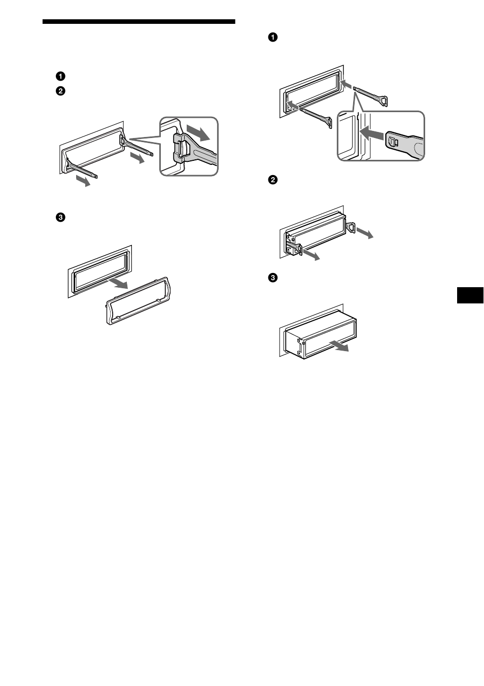 Extracción de la unidad, 15 extracción de la unidad | Sony CDX-L490X User Manual | Page 31 / 52