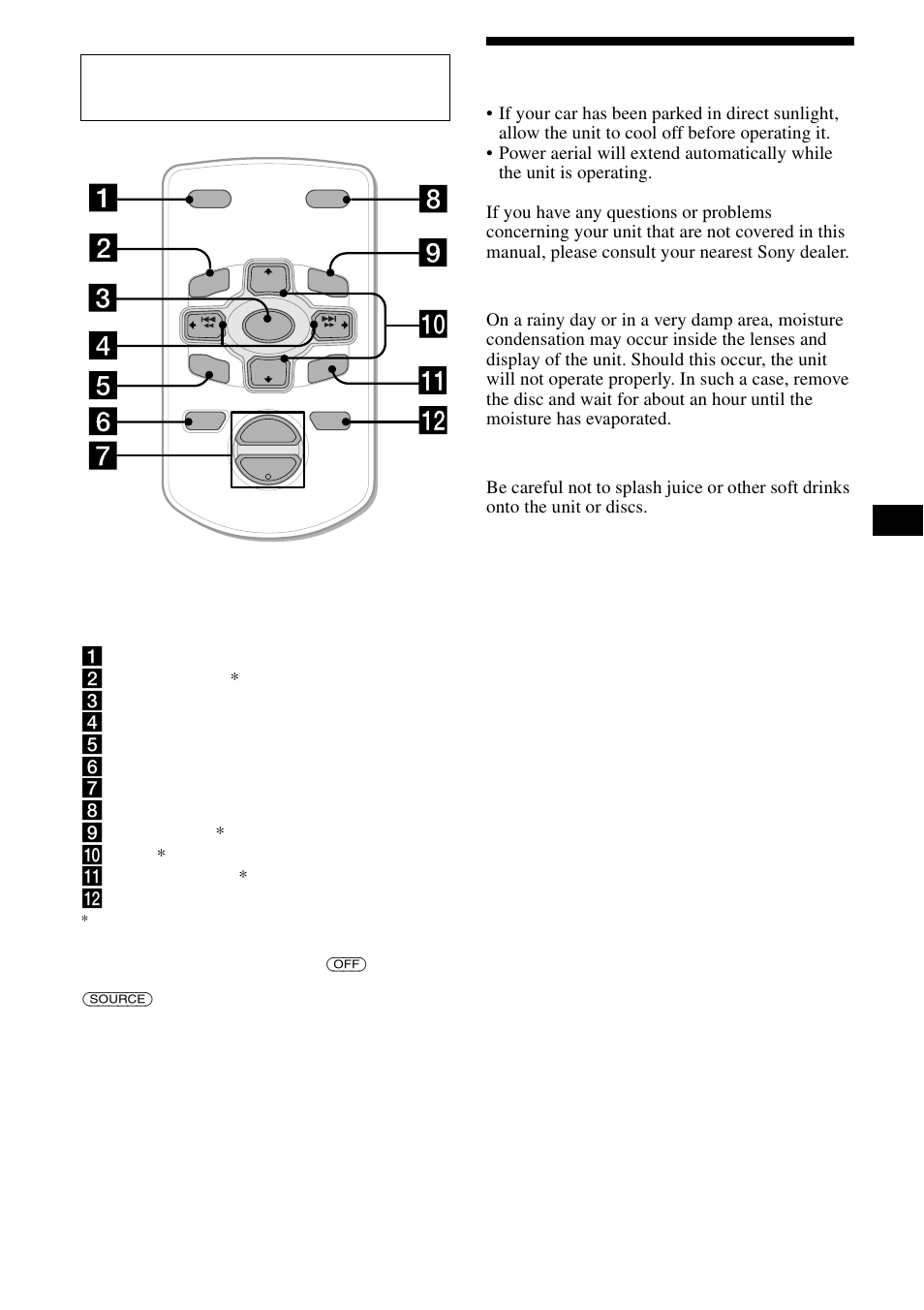 Precautions, Moisture condensation, Card remote commander rm-x114 (optional) | Sony CDX-L490X User Manual | Page 5 / 52