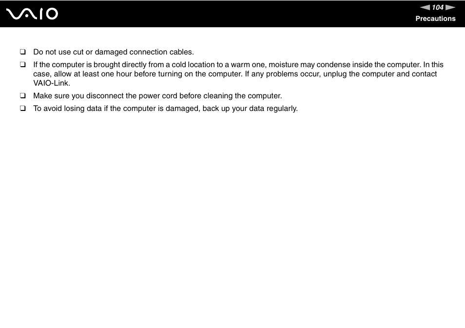 Sony VGN-FS Series User Manual | Page 104 / 150