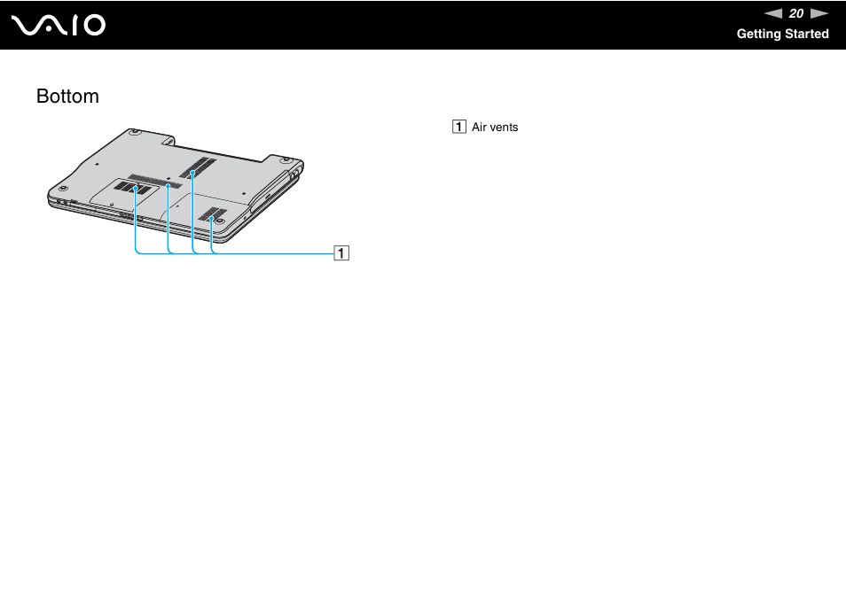 Bottom | Sony VGN-FS Series User Manual | Page 20 / 150