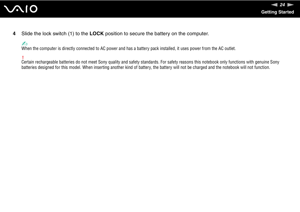 Sony VGN-FS Series User Manual | Page 24 / 150