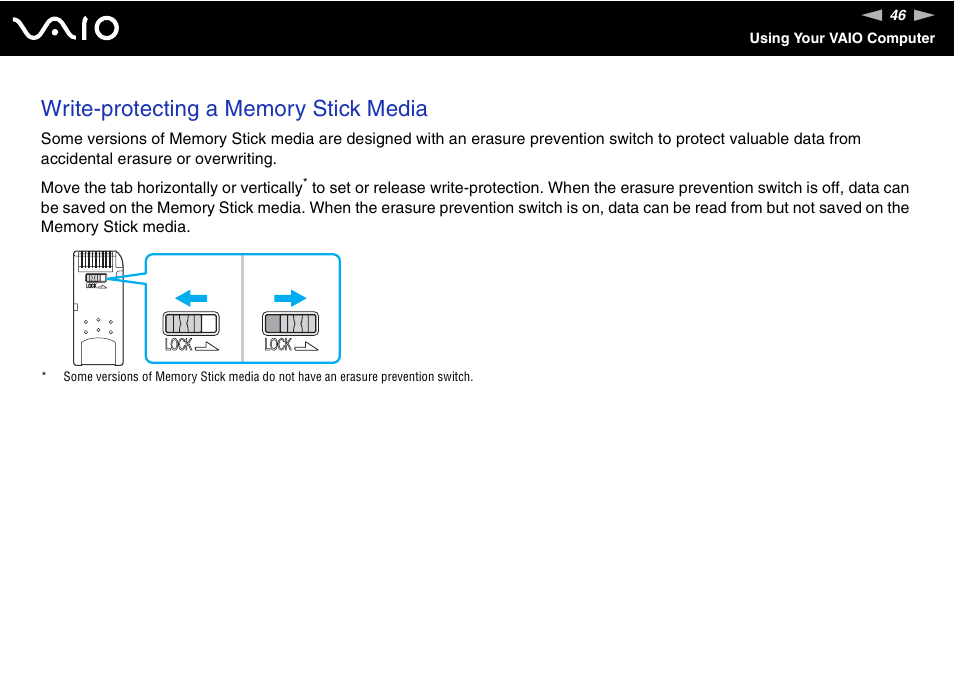 Sony VGN-FS Series User Manual | Page 46 / 150