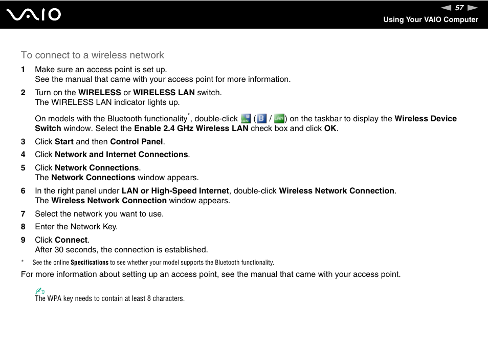 Sony VGN-FS Series User Manual | Page 57 / 150