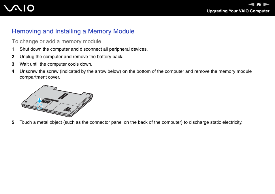Sony VGN-FS Series User Manual | Page 96 / 150