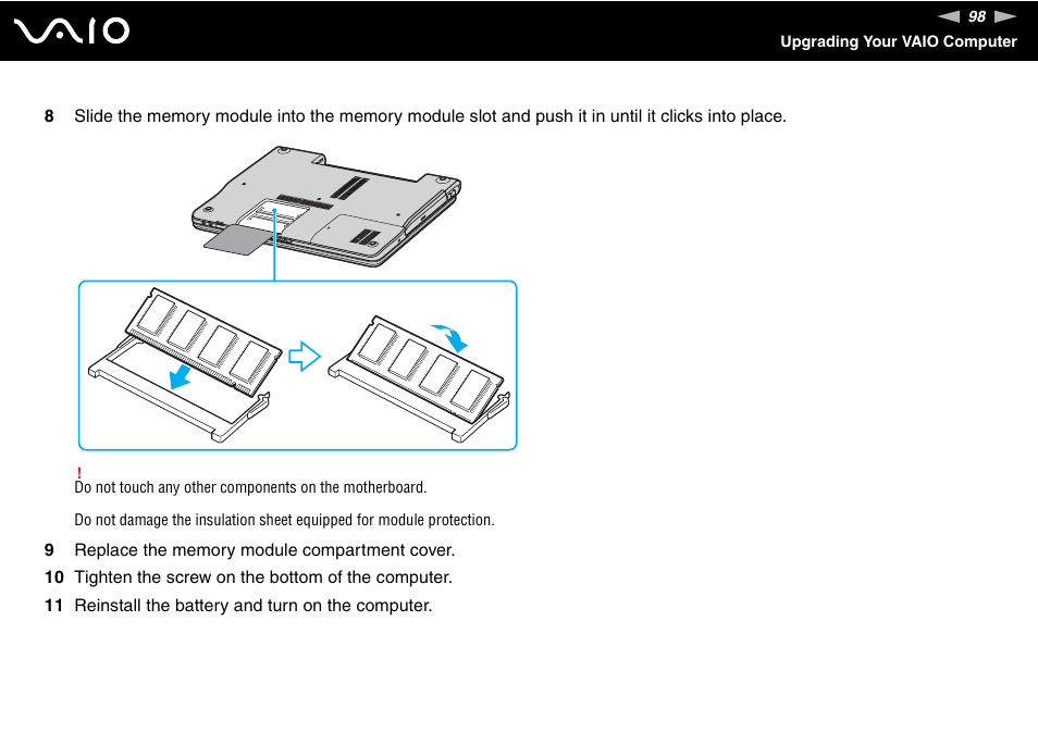 Sony VGN-FS Series User Manual | Page 98 / 150