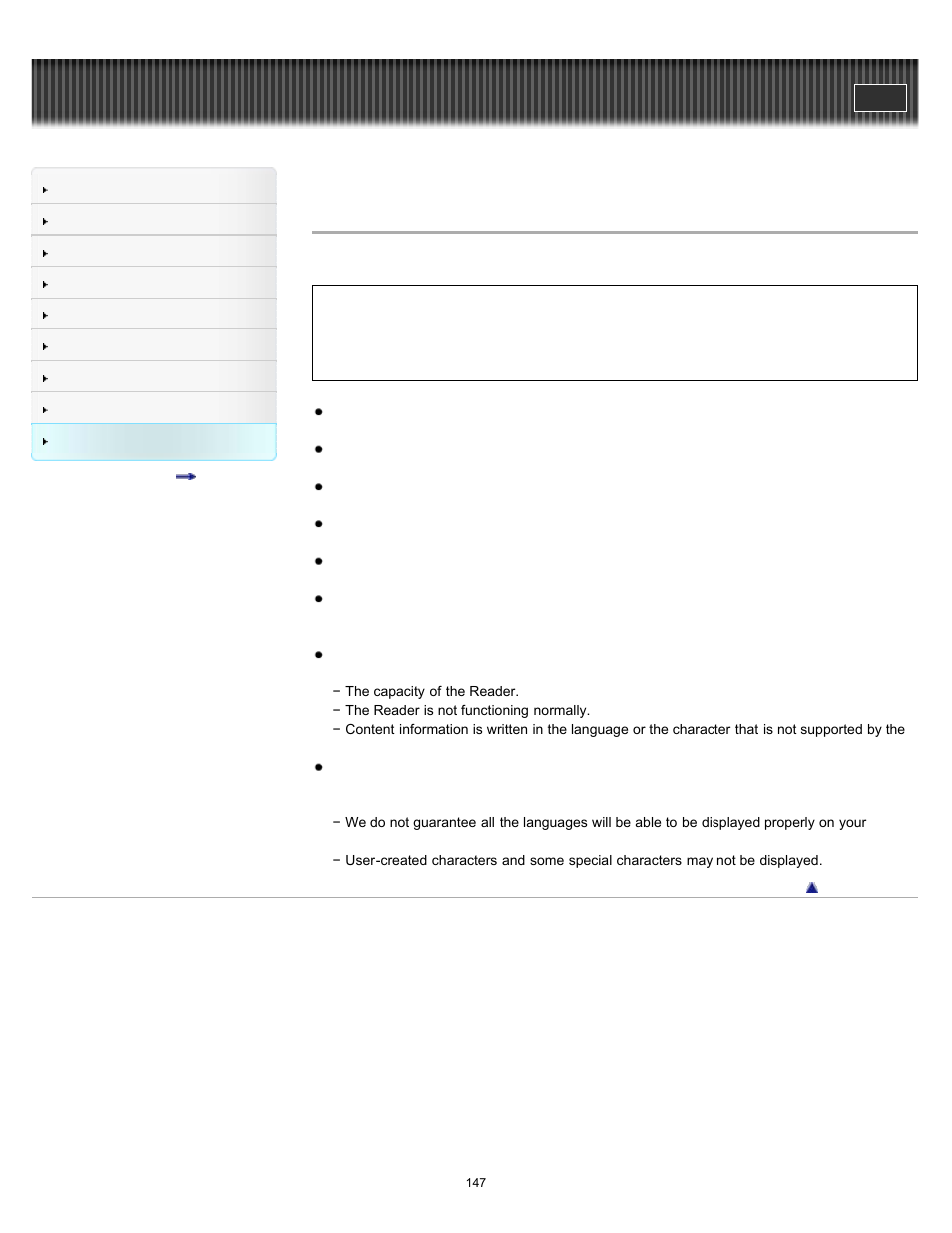 Applications on the reader | Sony PRS-T1 User Manual | Page 147 / 160