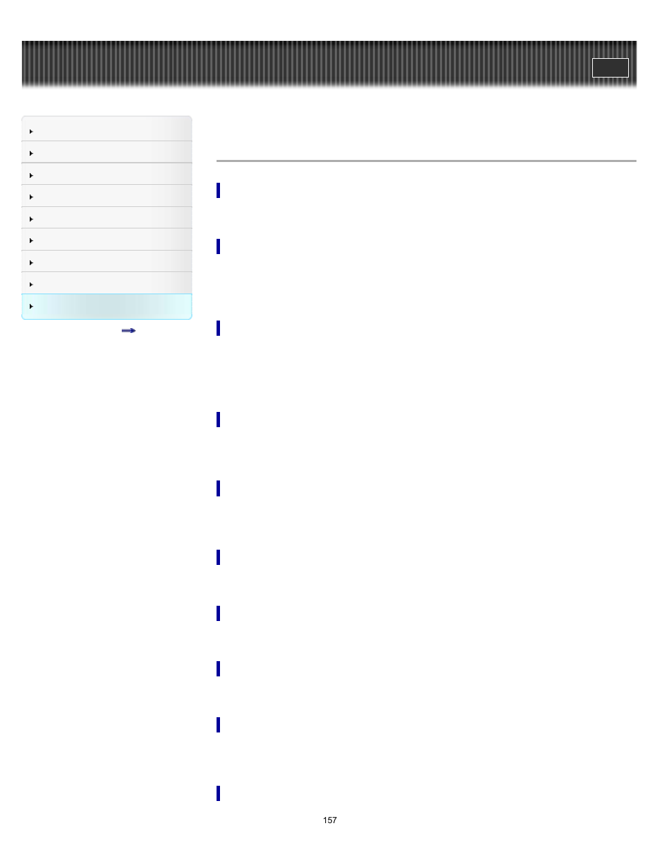 Specifications | Sony PRS-T1 User Manual | Page 157 / 160