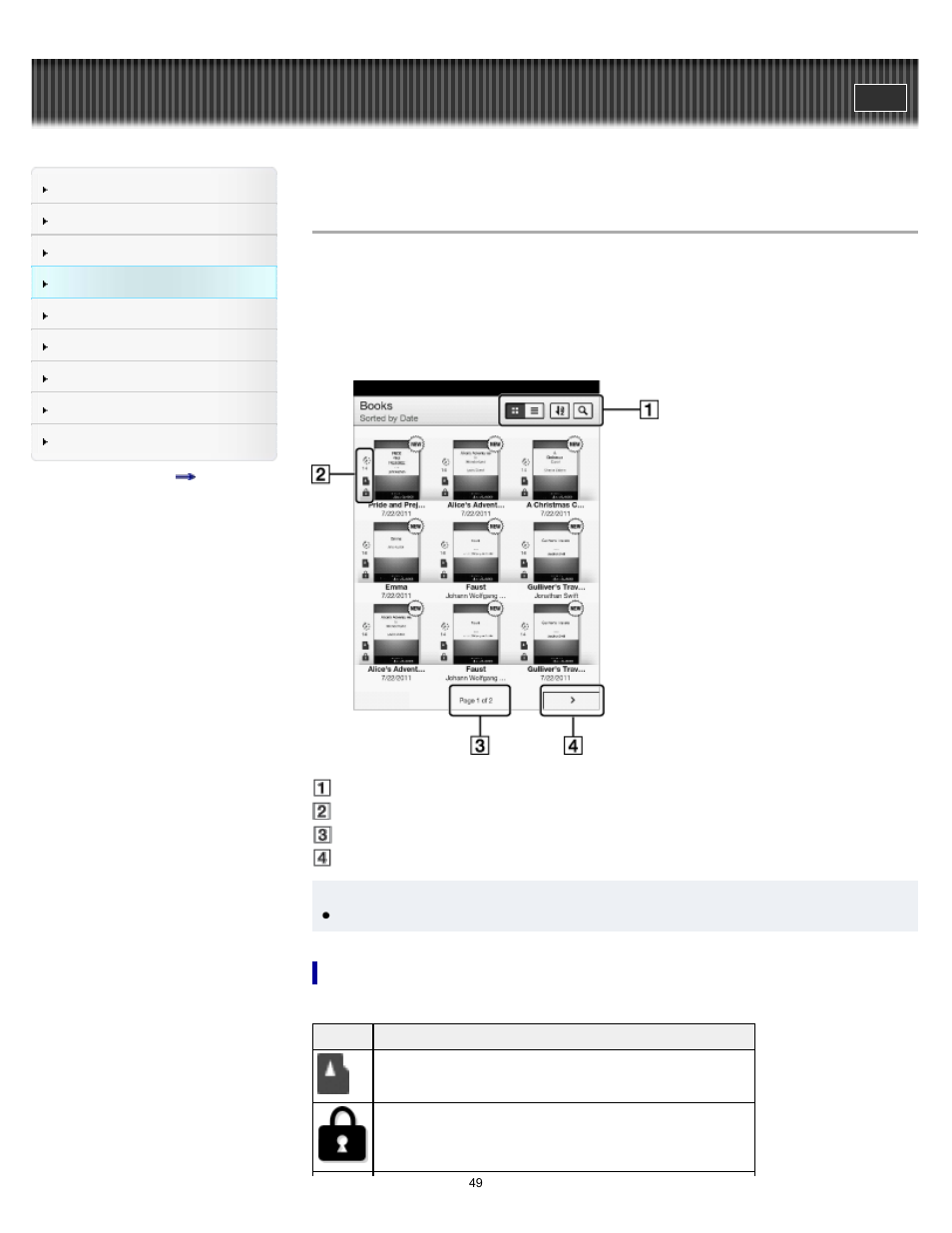 Sony PRS-T1 User Manual | Page 49 / 160