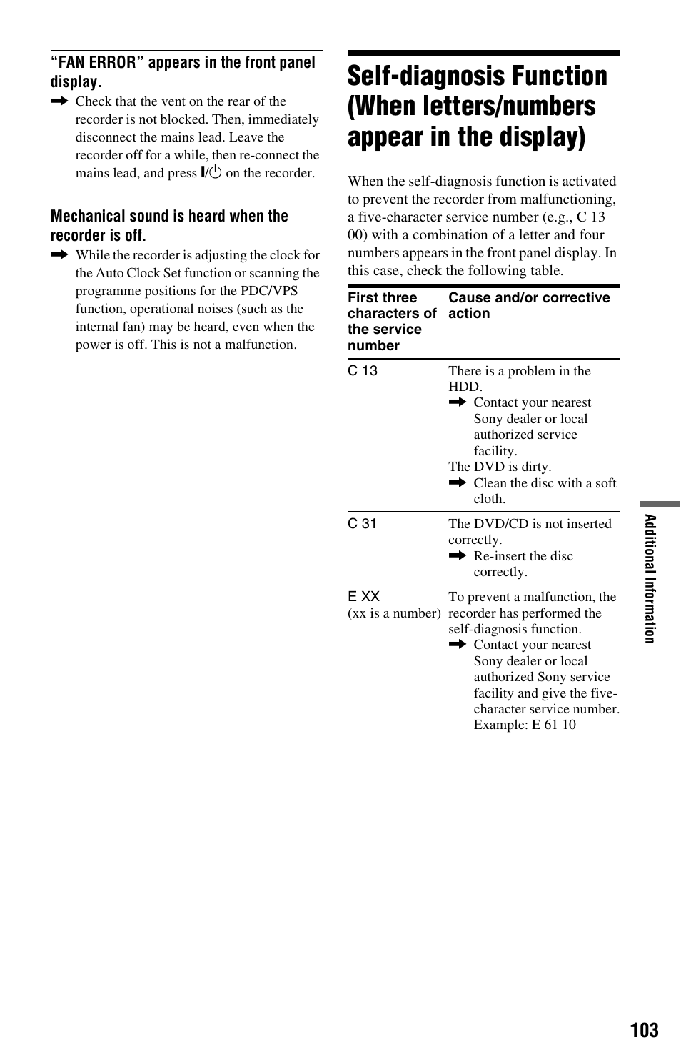 Sony VIDEO Plus RDR-HX720 User Manual | Page 103 / 116