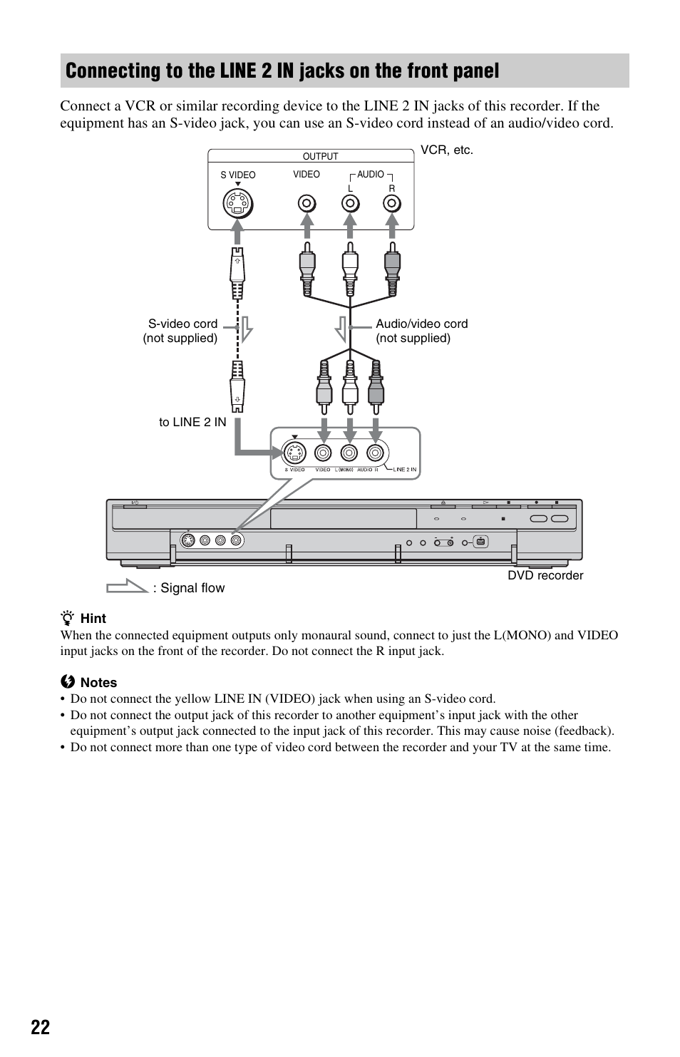 Sony VIDEO Plus RDR-HX720 User Manual | Page 22 / 116