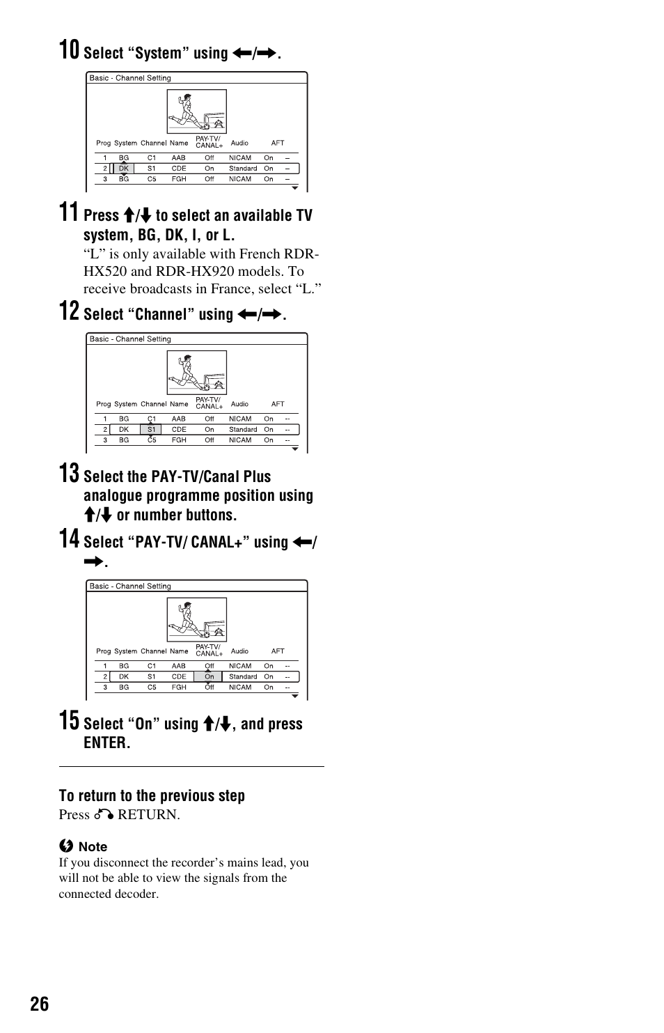 Sony VIDEO Plus RDR-HX720 User Manual | Page 26 / 116