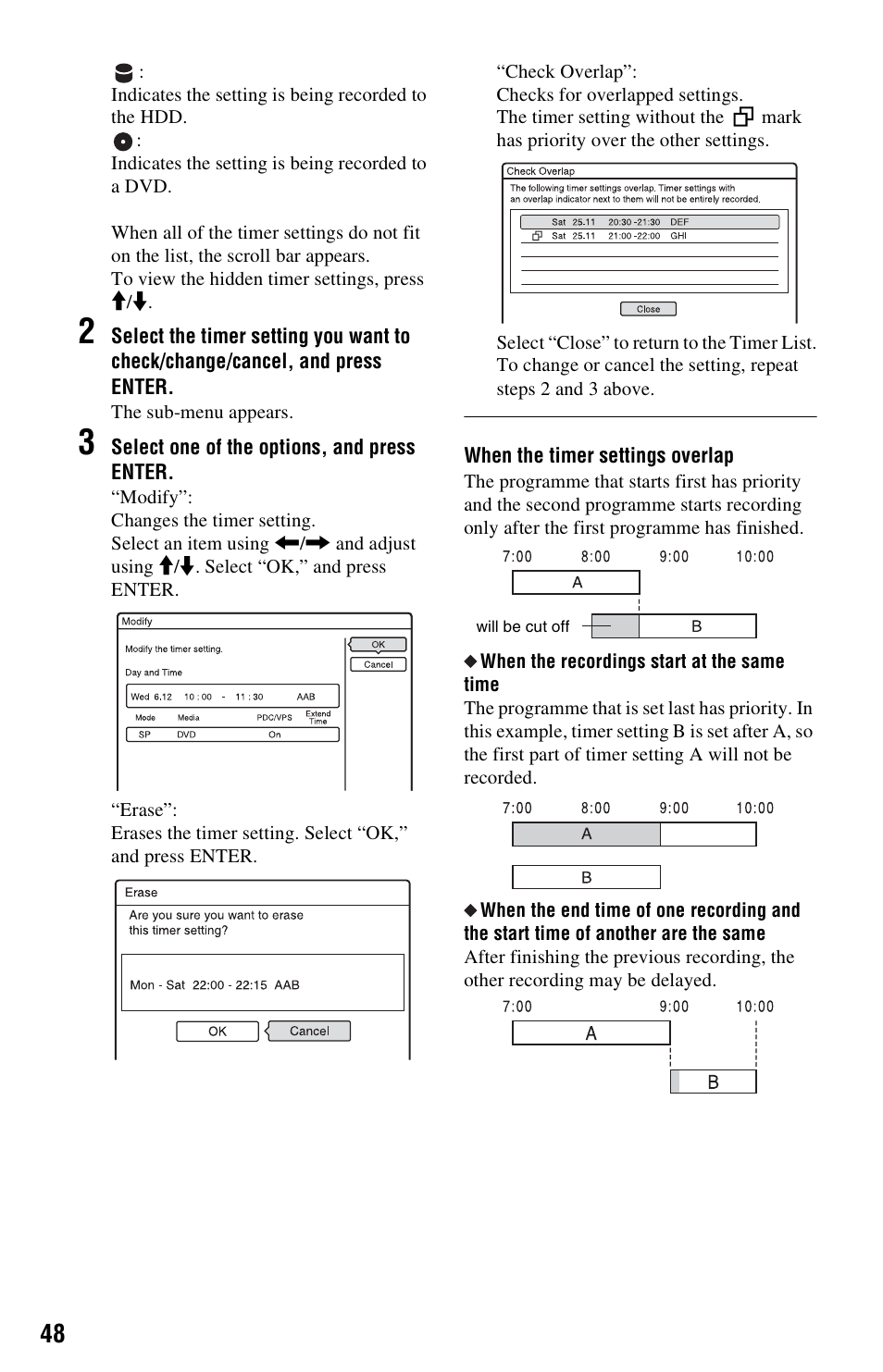 Sony VIDEO Plus RDR-HX720 User Manual | Page 48 / 116