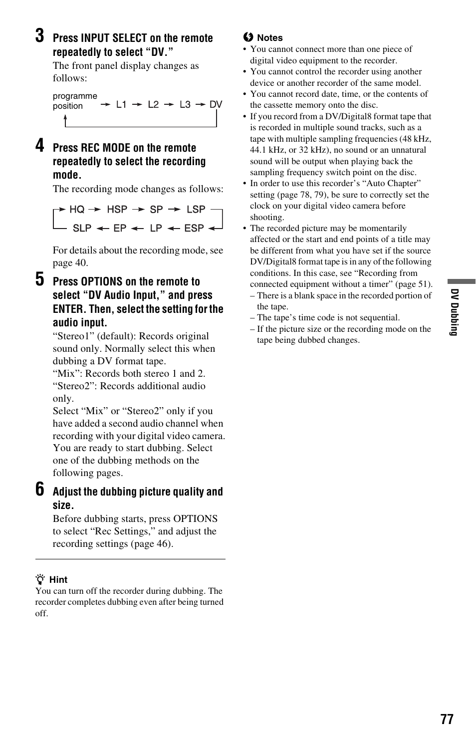 Sony VIDEO Plus RDR-HX720 User Manual | Page 77 / 116