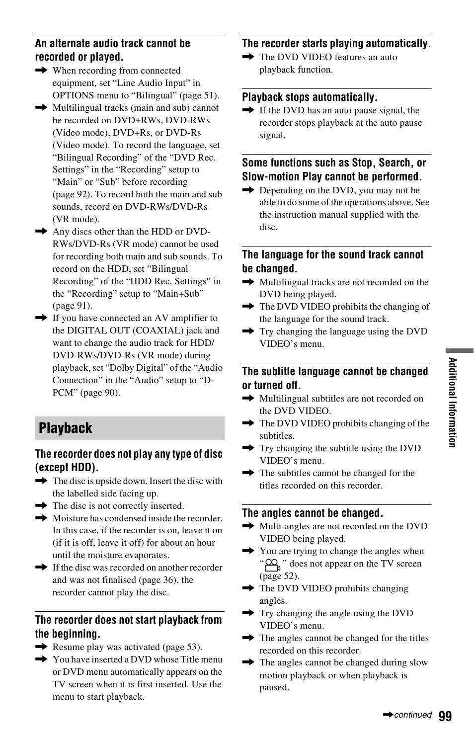 Playback | Sony VIDEO Plus RDR-HX720 User Manual | Page 99 / 116