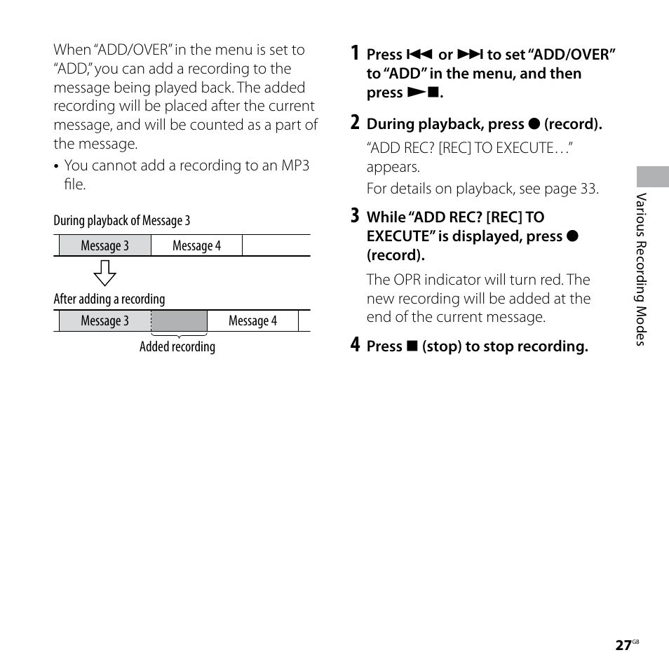 Sony ICD-SX57  EN User Manual | Page 27 / 84