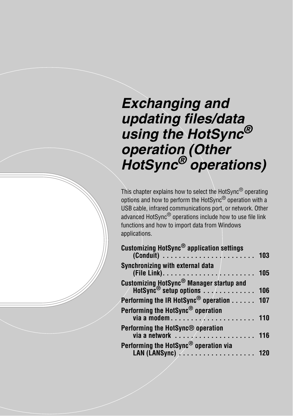 Operation (other, Hotsync, Operations) | Operation (other hotsync | Sony CLIE PEG-TJ35 User Manual | Page 102 / 190