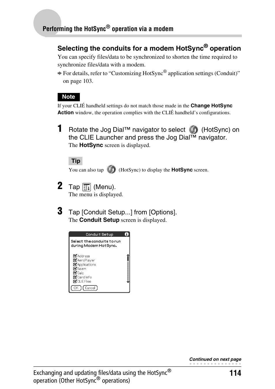 Sony CLIE PEG-TJ35 User Manual | Page 114 / 190