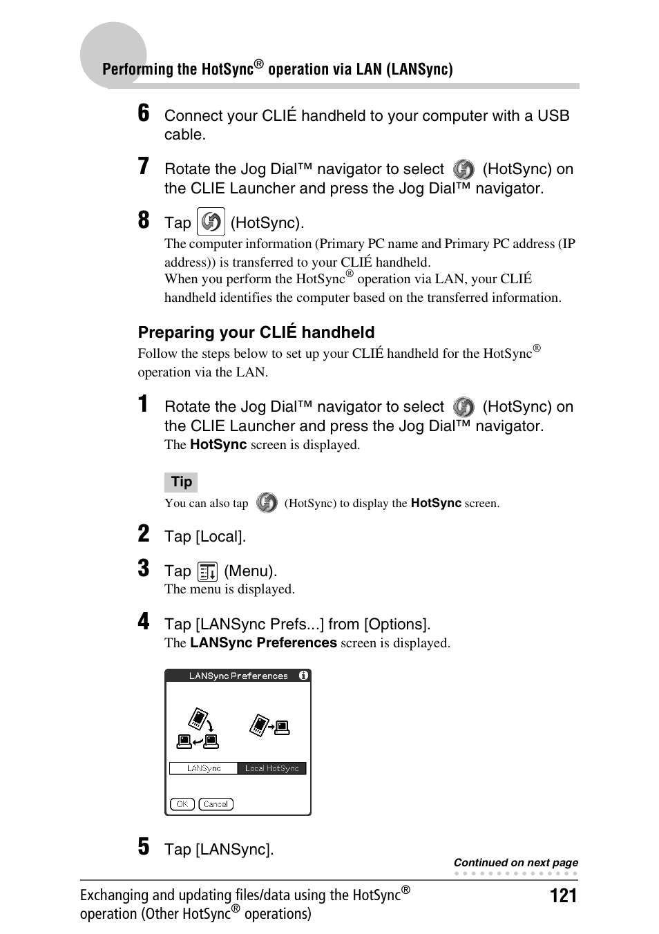 Sony CLIE PEG-TJ35 User Manual | Page 121 / 190