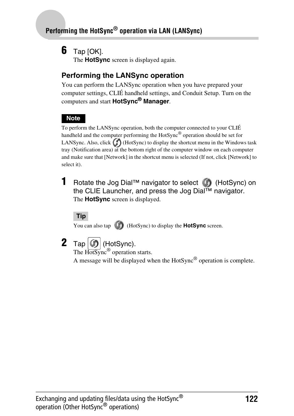 Sony CLIE PEG-TJ35 User Manual | Page 122 / 190