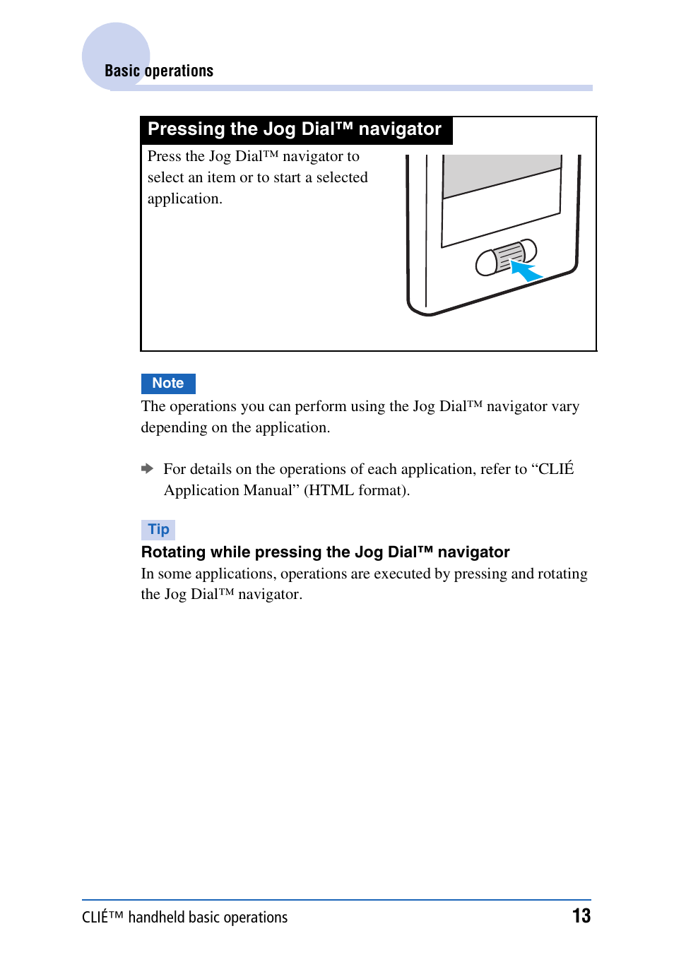 Sony CLIE PEG-TJ35 User Manual | Page 13 / 190