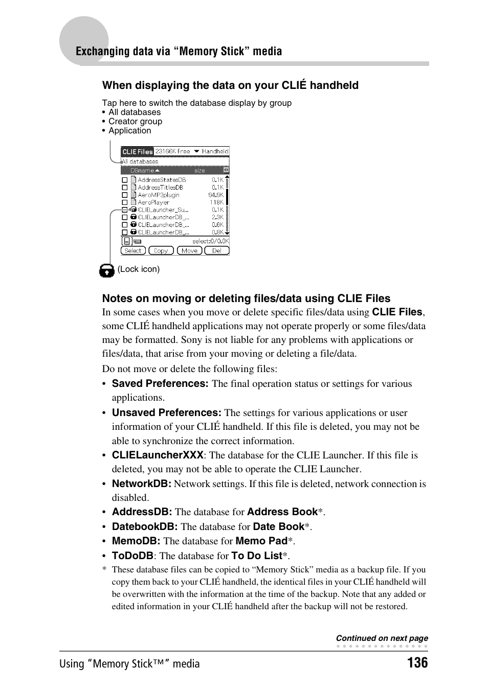 Sony CLIE PEG-TJ35 User Manual | Page 136 / 190