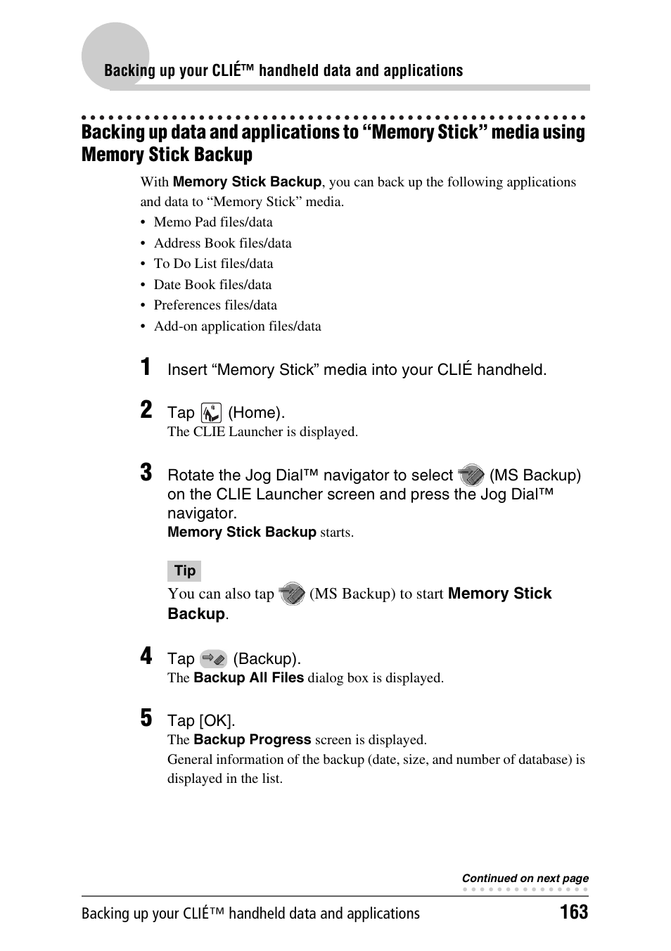 Sony CLIE PEG-TJ35 User Manual | Page 163 / 190