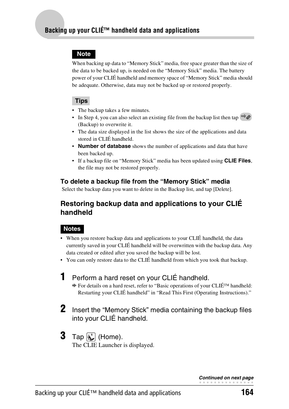 Sony CLIE PEG-TJ35 User Manual | Page 164 / 190