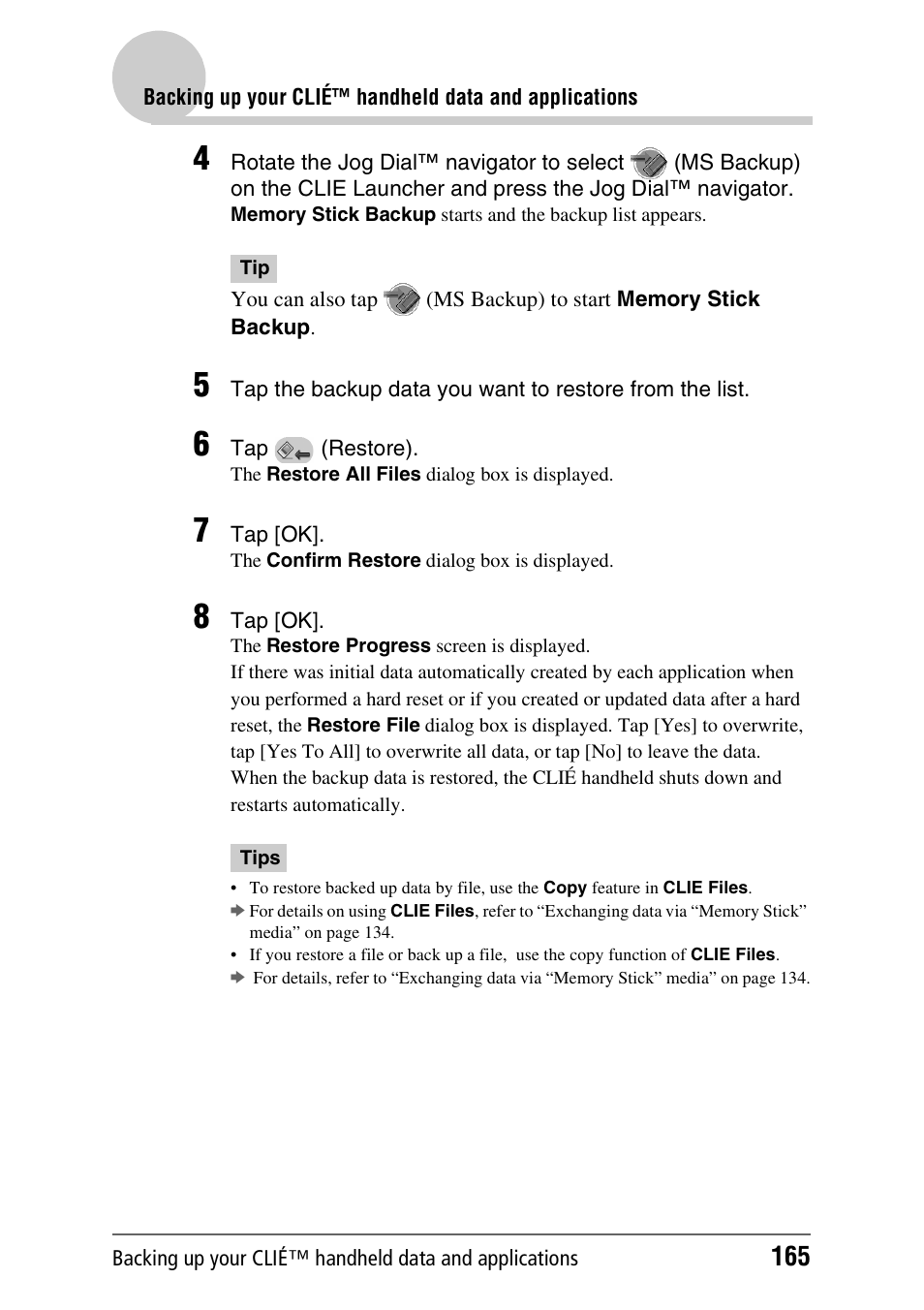 Sony CLIE PEG-TJ35 User Manual | Page 165 / 190