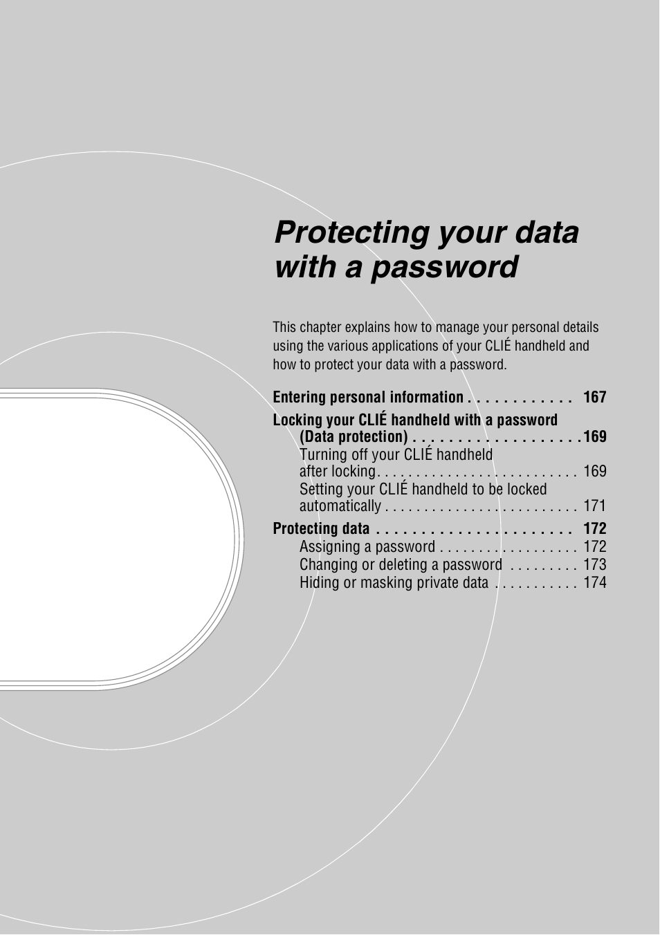 Protecting your data with a password | Sony CLIE PEG-TJ35 User Manual | Page 166 / 190