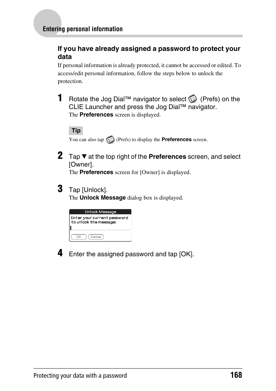 Sony CLIE PEG-TJ35 User Manual | Page 168 / 190