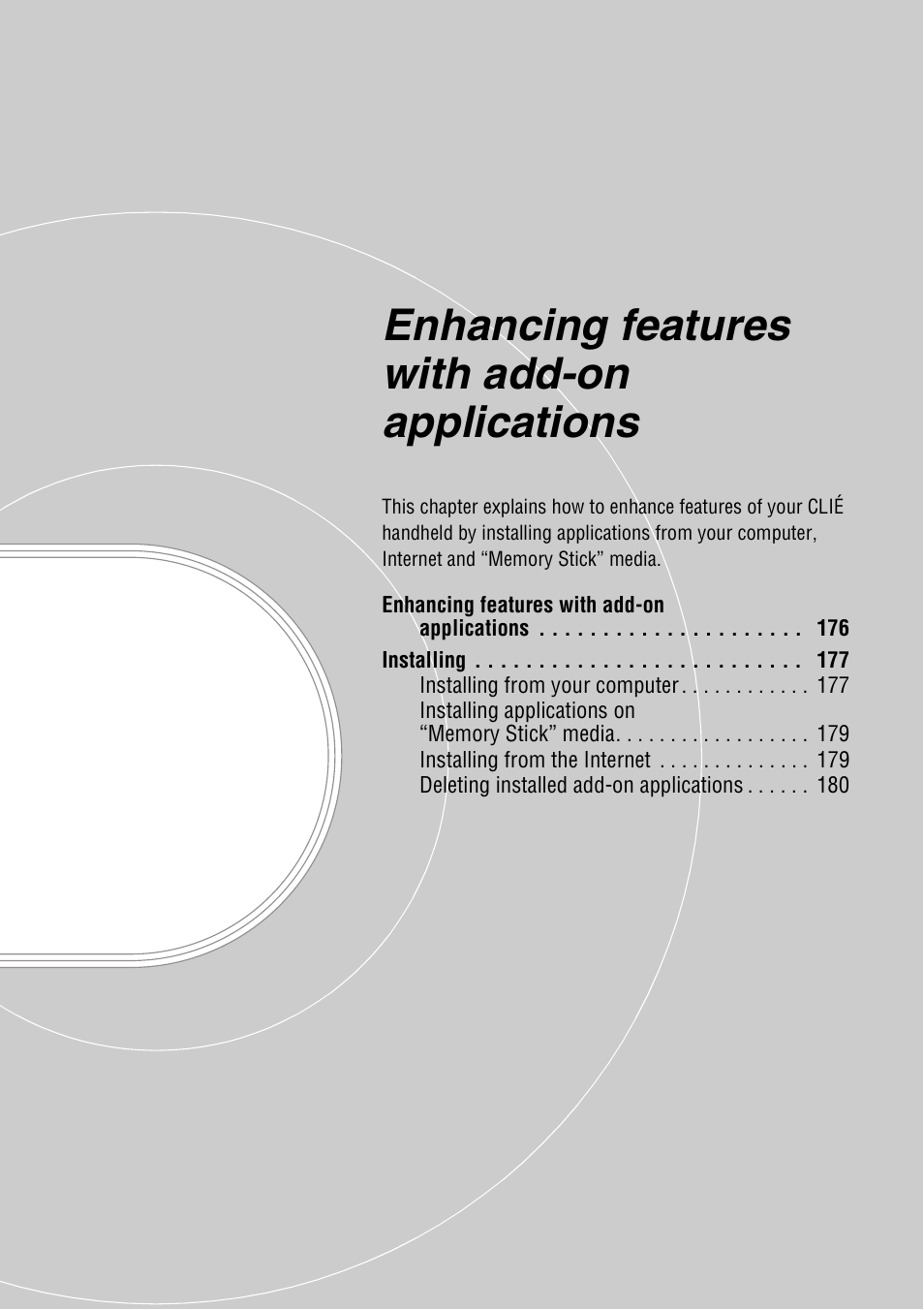 Enhancing features with add-on applications | Sony CLIE PEG-TJ35 User Manual | Page 175 / 190