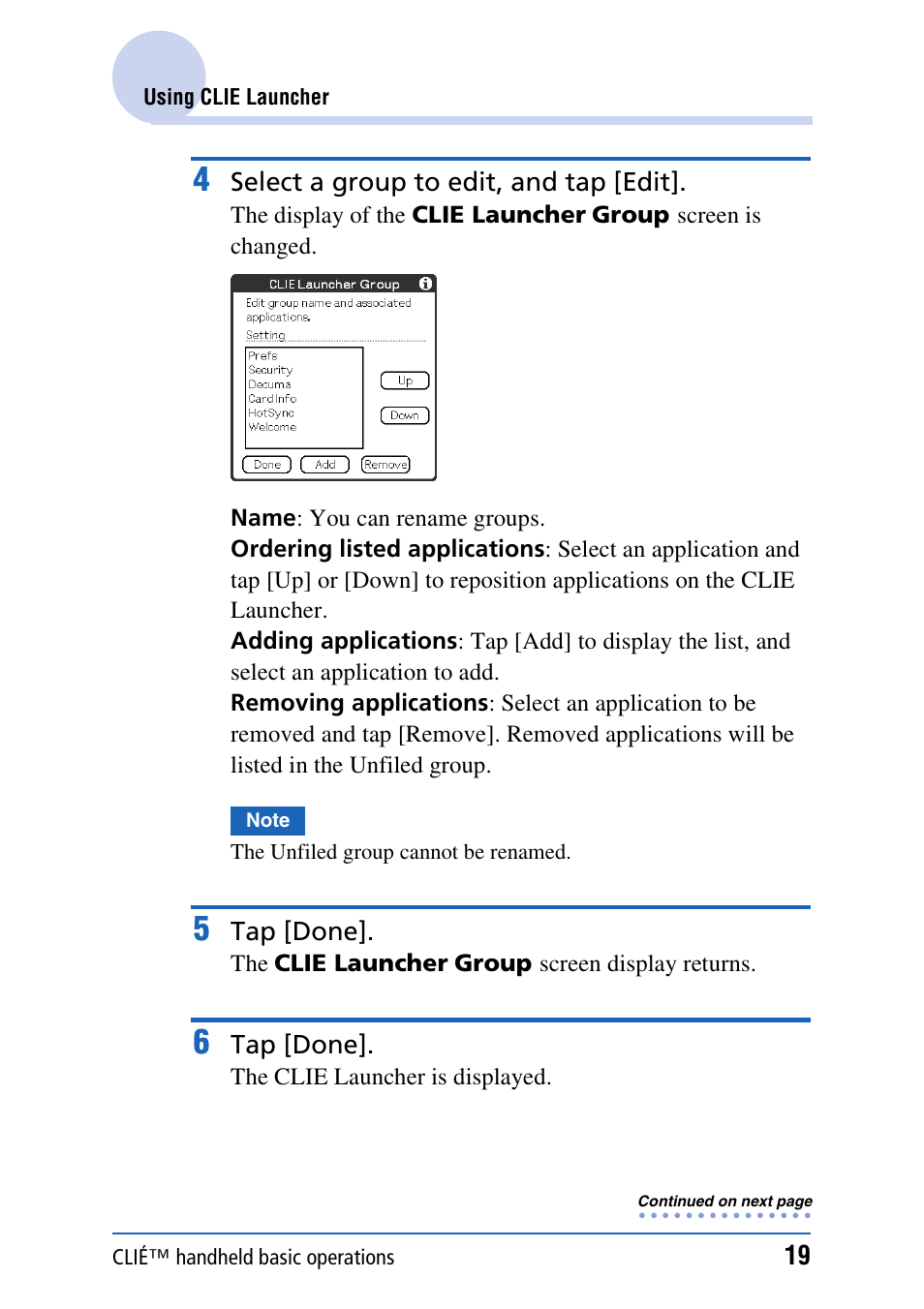 Sony CLIE PEG-TJ35 User Manual | Page 19 / 190