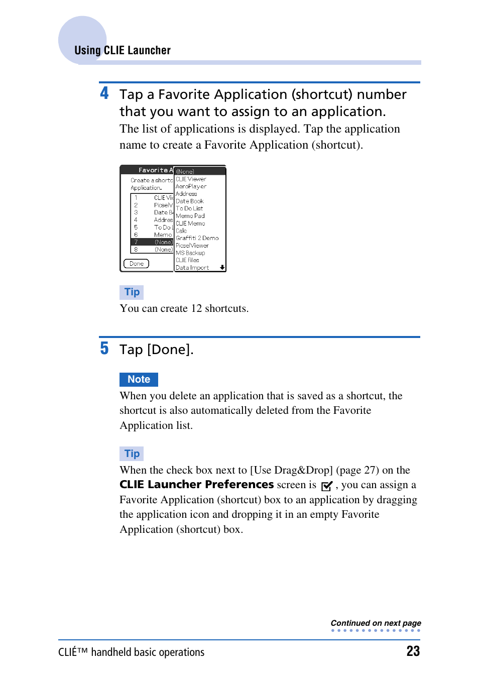 Tap [done | Sony CLIE PEG-TJ35 User Manual | Page 23 / 190