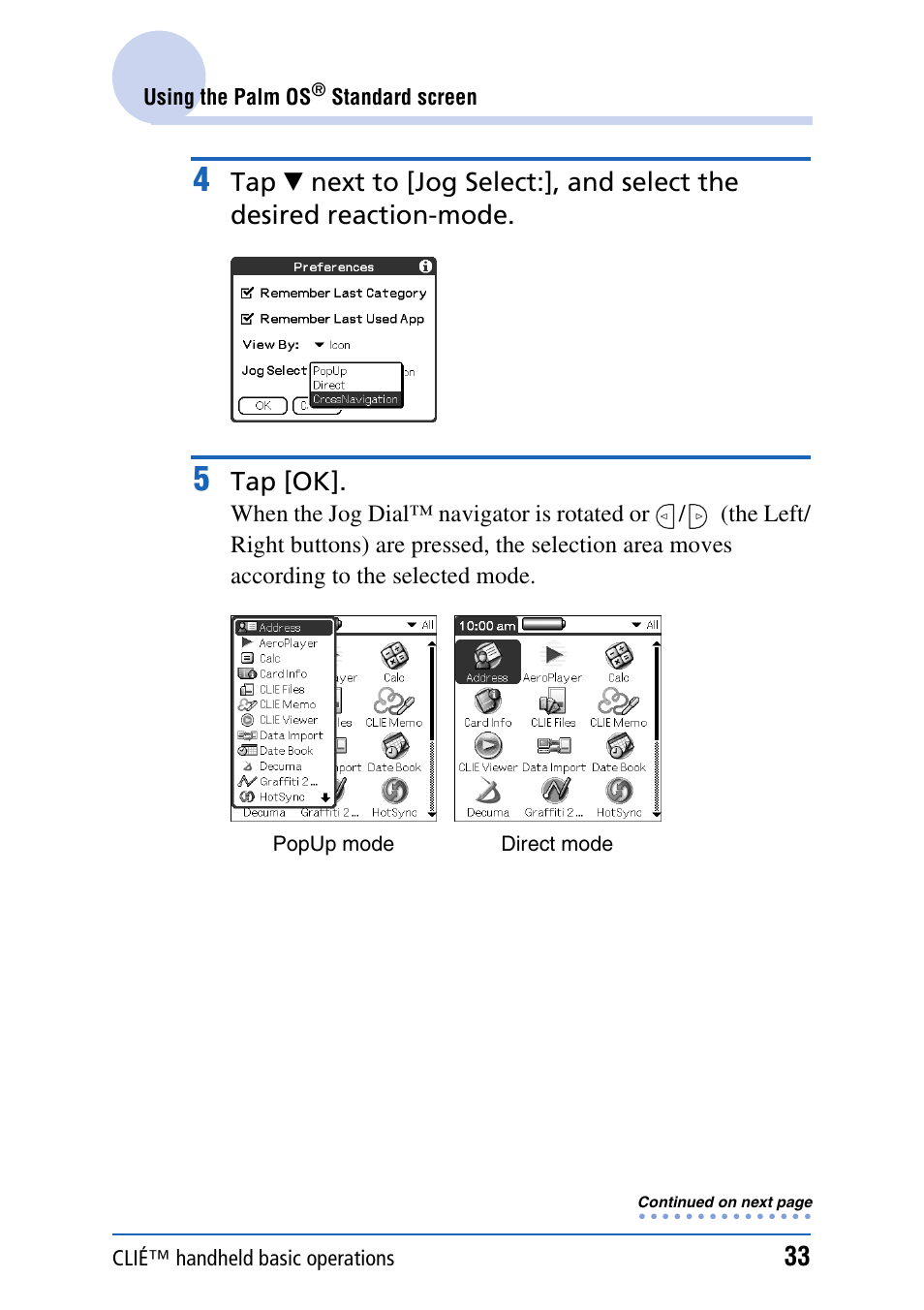 Tap [ok | Sony CLIE PEG-TJ35 User Manual | Page 33 / 190