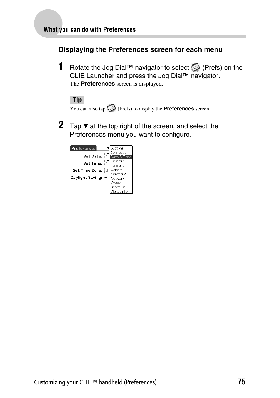 Sony CLIE PEG-TJ35 User Manual | Page 75 / 190