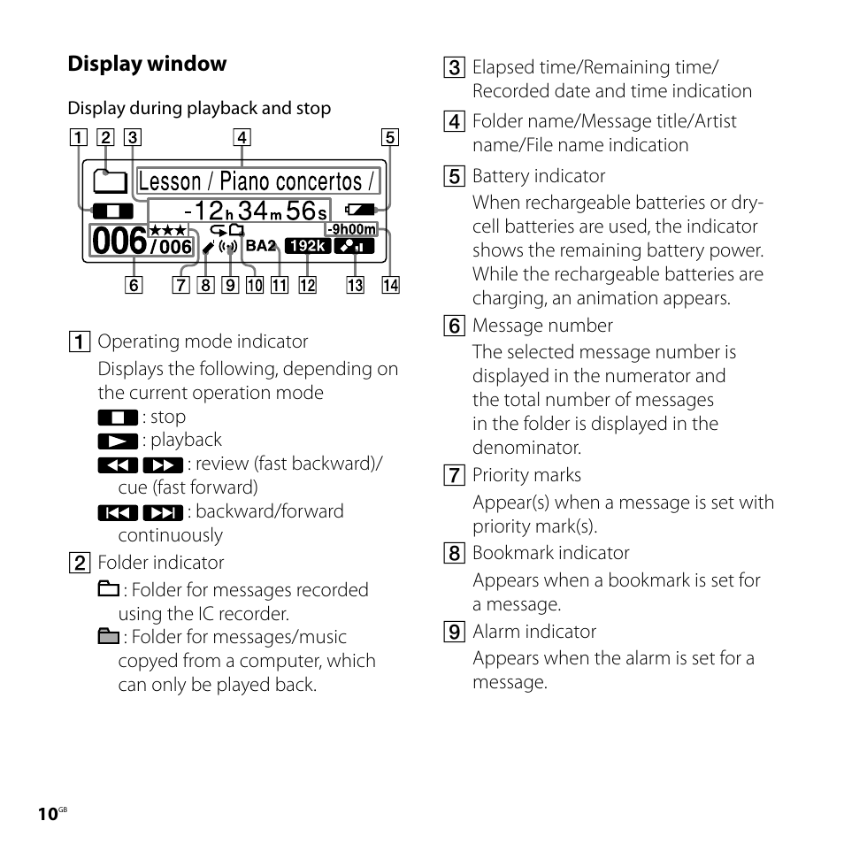 Sony IC RECORDER ICD-SX750 User Manual | Page 10 / 136