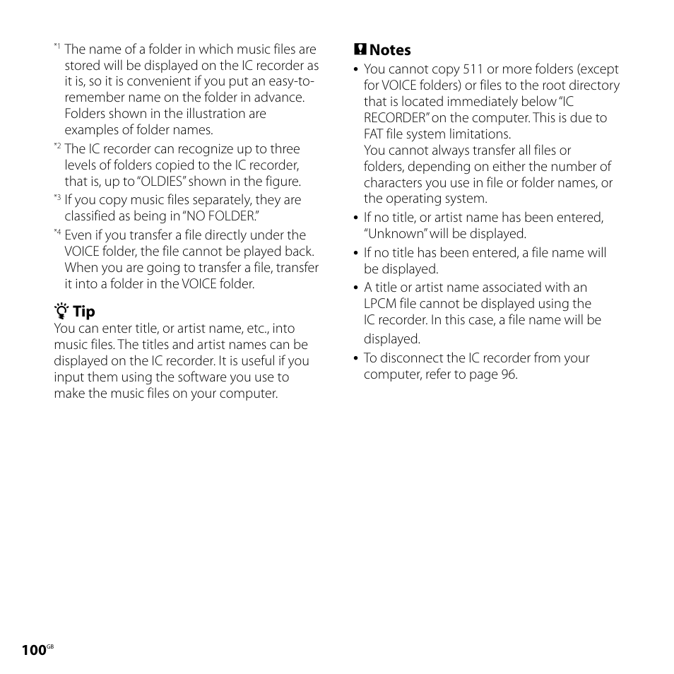 Sony IC RECORDER ICD-SX750 User Manual | Page 100 / 136